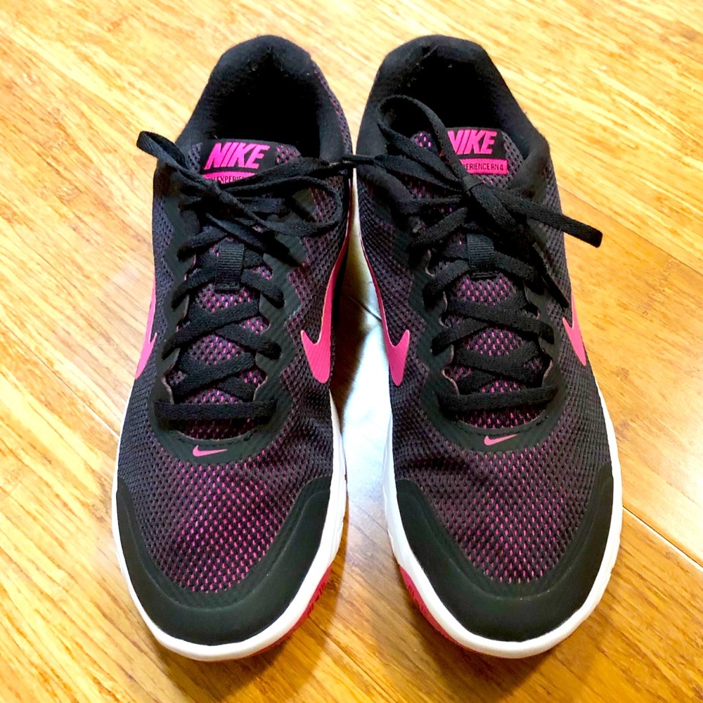 Nike Flex Experience RN 4 Black Pink Running Shoes